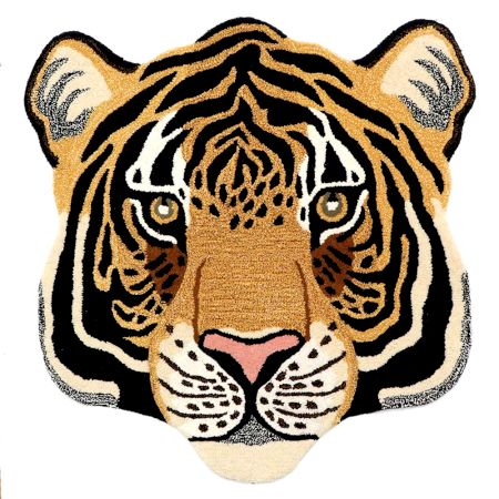 Rug Hand Tufted Woolen Tiger Face Rug